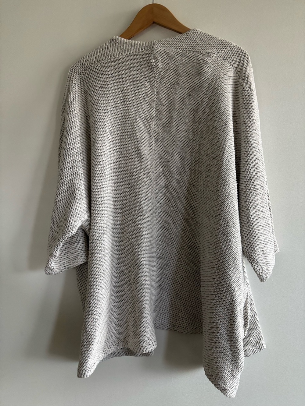 OAK + FORT Textured Open-Front Cardigan Light Gray - Picture 14 of 16